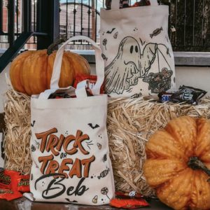 Canvas "Trick or Treat Beb" Tote