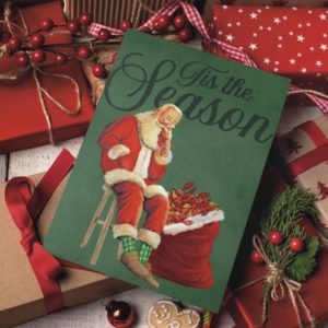 Papa Noel Crawfish Card