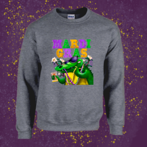 Mardi Gras Gator Sweatshirt